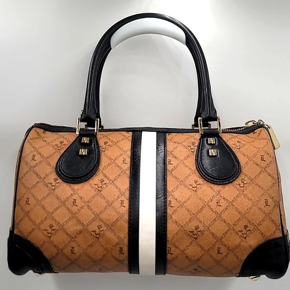 LAMB 🐑Gwen Stefani Mandeville Monogram Leather Satchel Boston Speedy Doc…